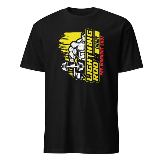 Lightning Rod Energy Bodybuilder Design T-Shirt - Lightning Rod Energy