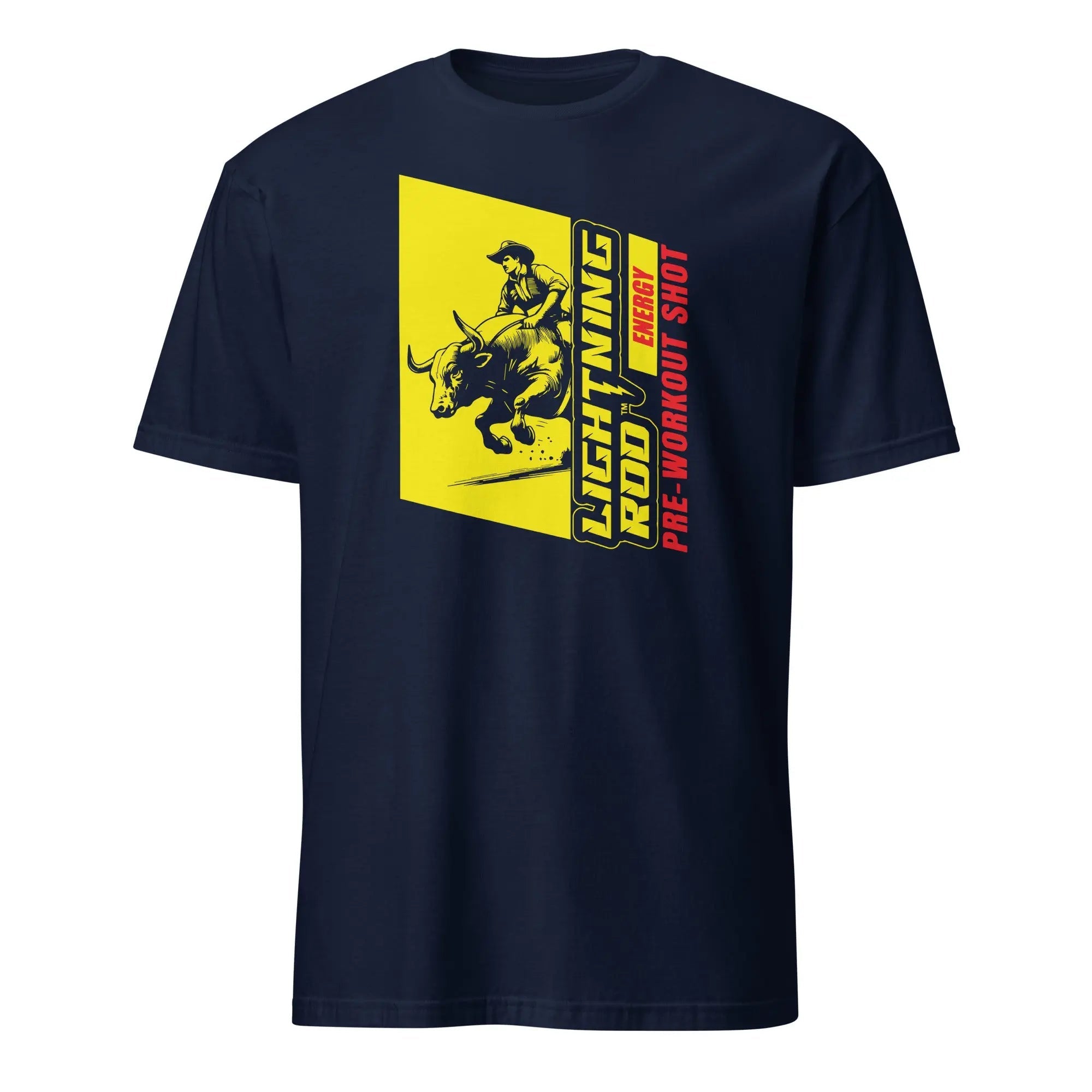 Lightning Rod Energy Bull Riding Design T-Shirt - Lightning Rod Energy