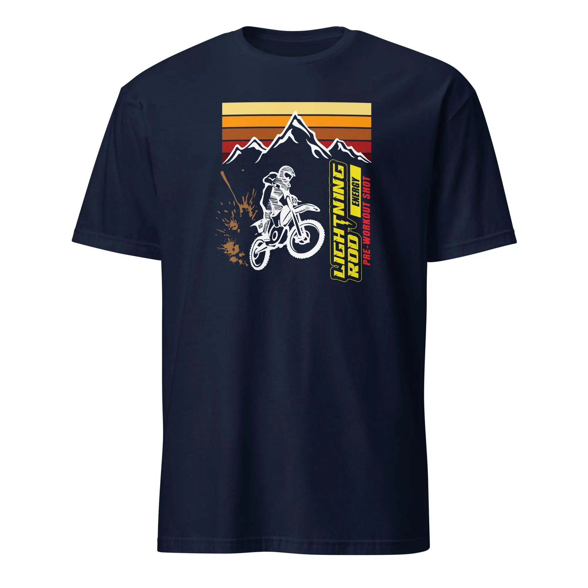 Lightning Rod Energy Dirt Bike Racer Design T-Shirt - Lightning Rod Energy