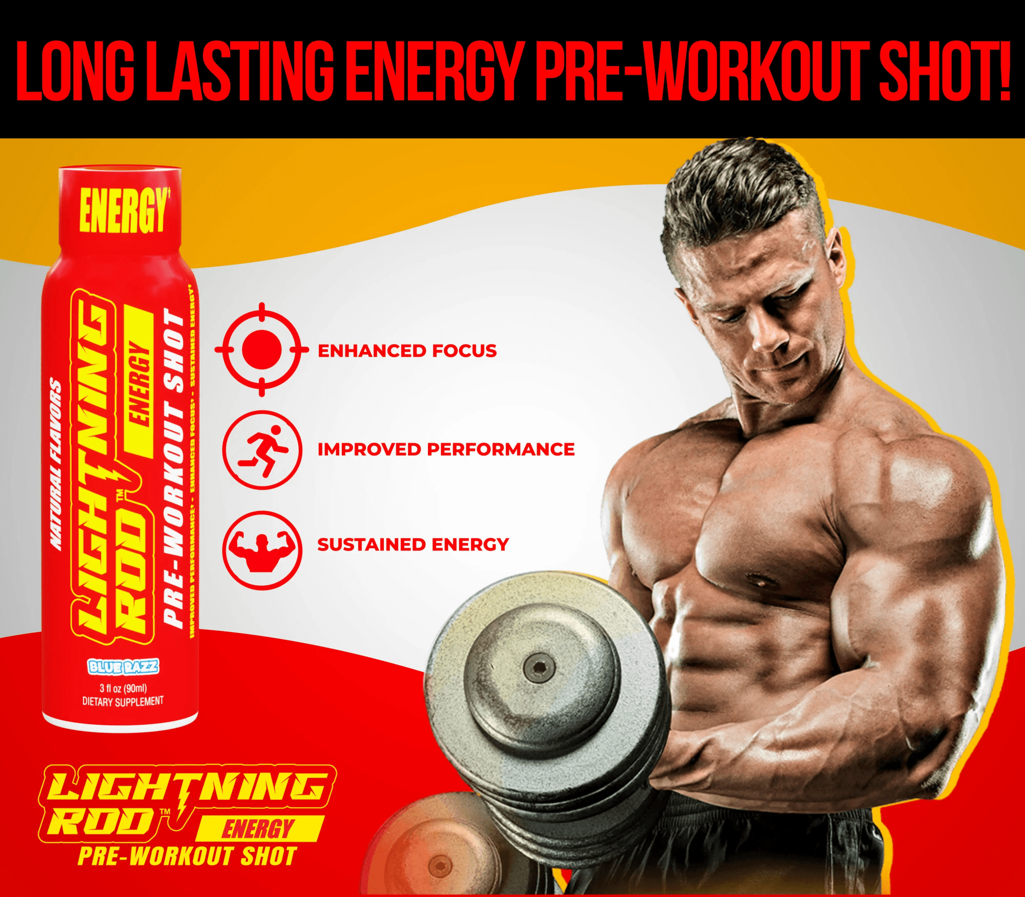 Lightning Rod Energy Shot Clean, Keto Pre-Workout Boost Lightning Rod Energy Shot Clean, Keto Pre-Workout Boost