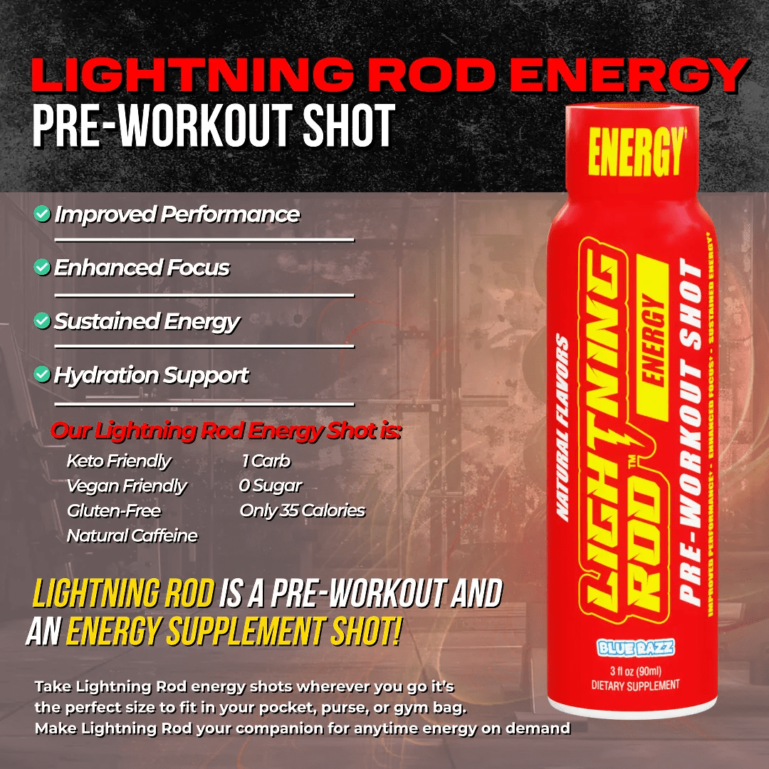 Healthy energy shot by Lightning Rod – clean energy drink alternative with no crash