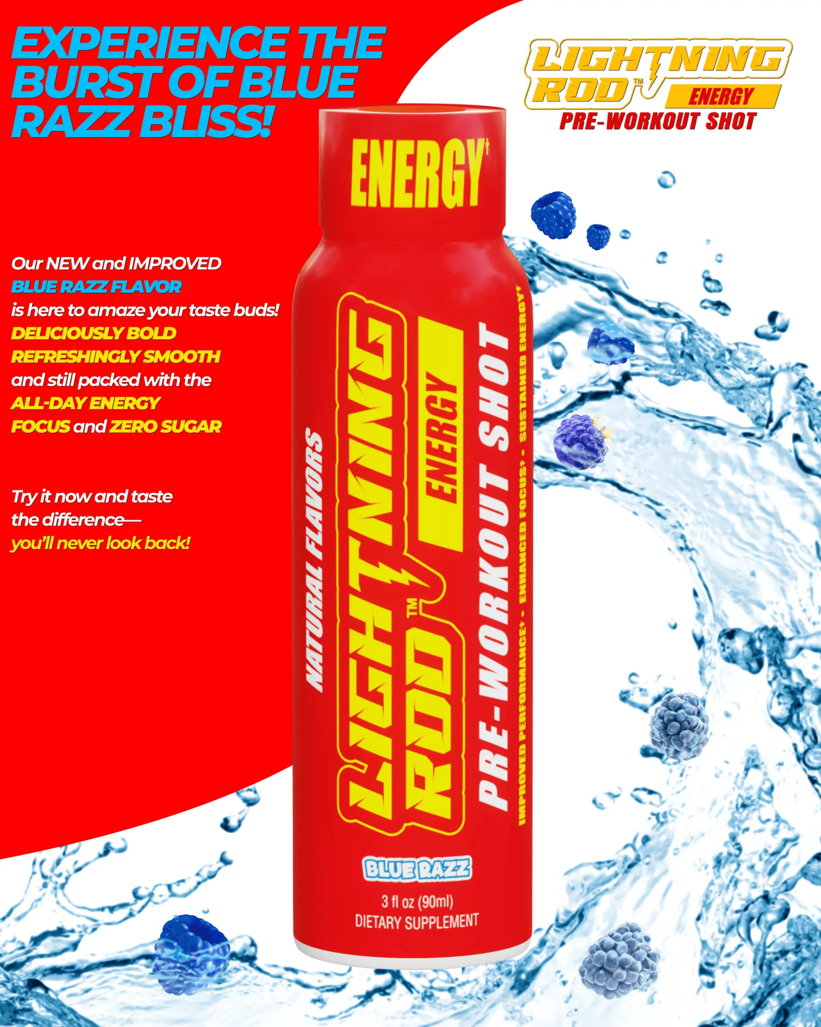 Keto-friendly Lightning Rod Energy drink – sugar-free energy shot for athletes and fitness
