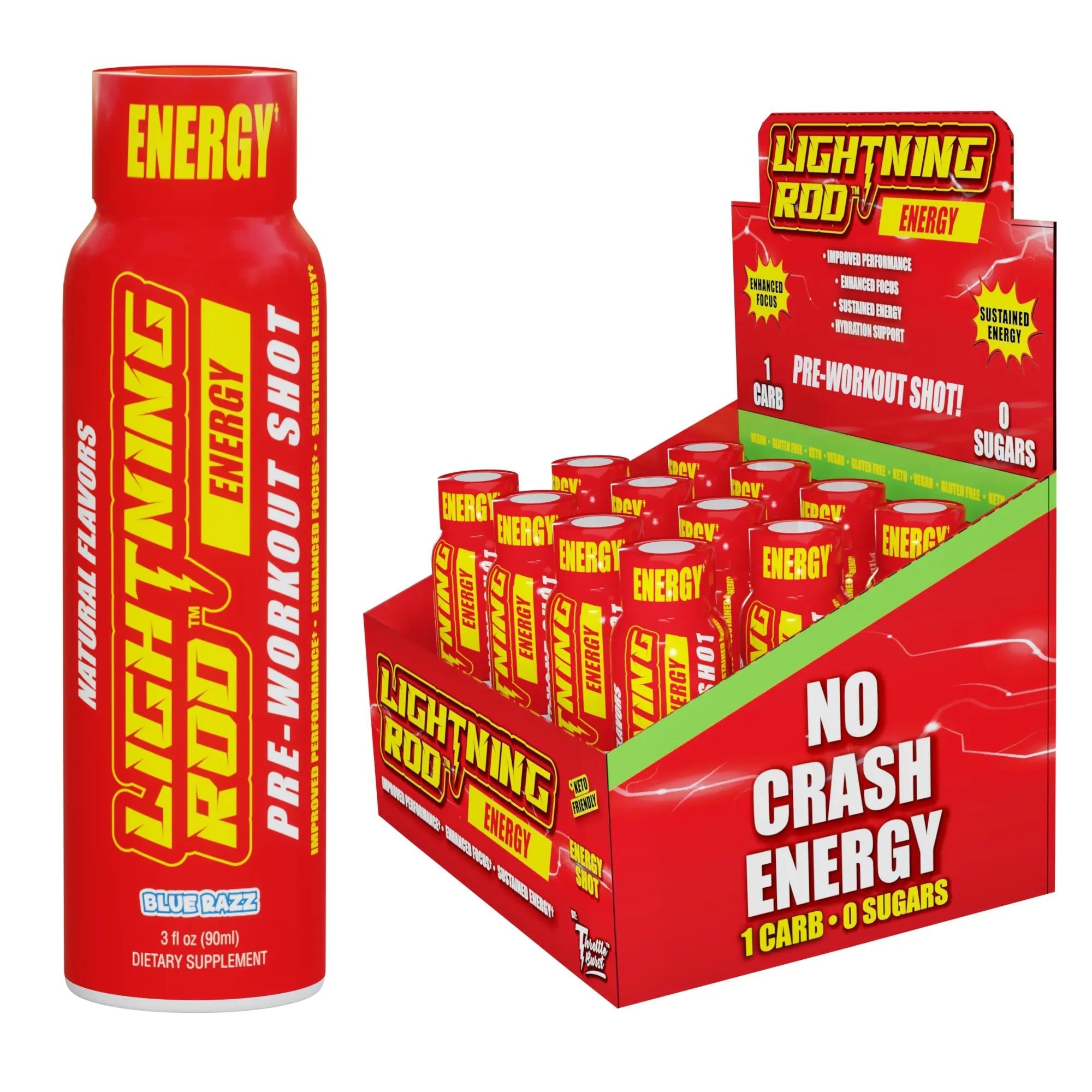 Lightning Rod Energy Shot – clean, healthy pre-workout drink for lasting focus and strength