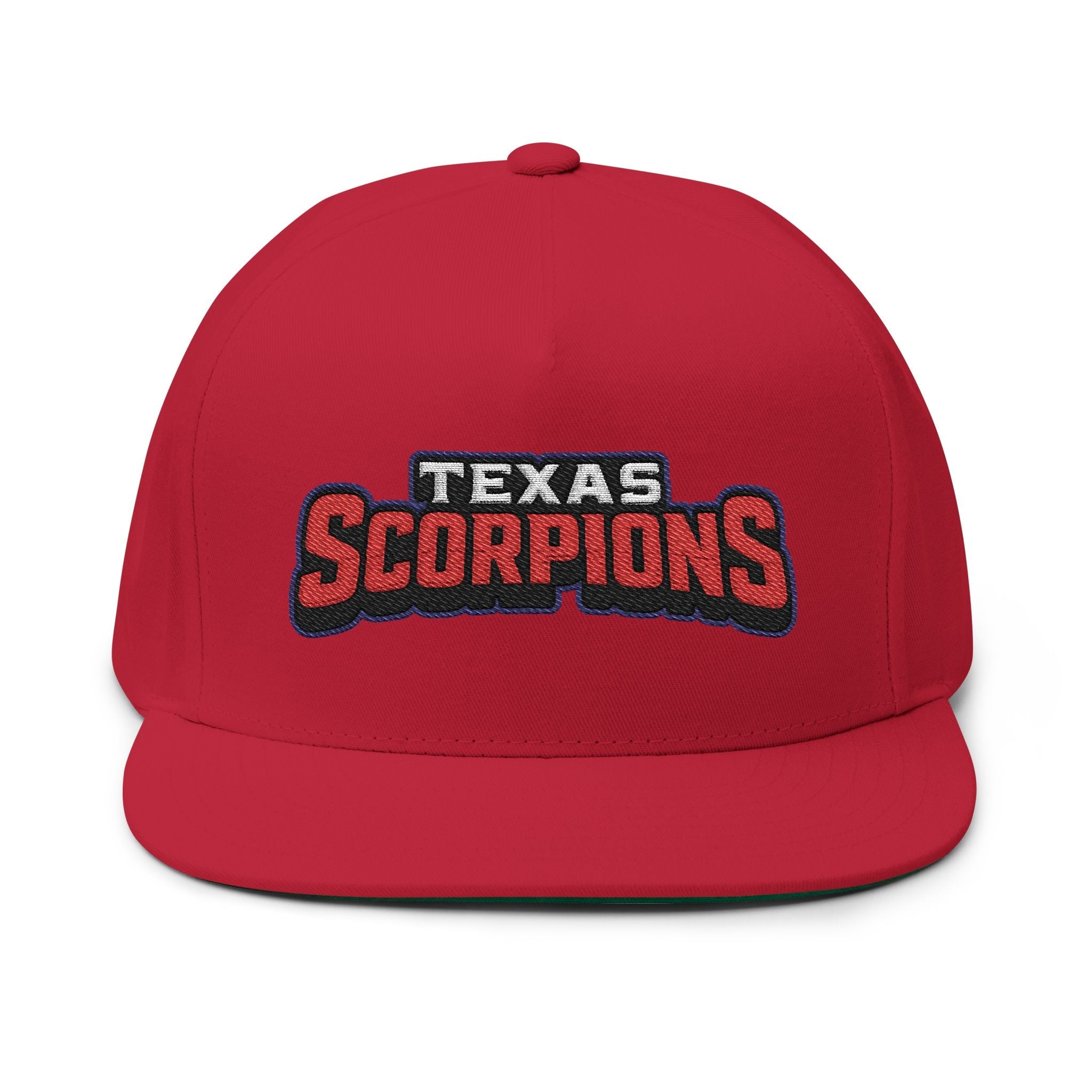 Texas Scorpion Embroidered Flat Bill Cap - Lightning Rod Energy