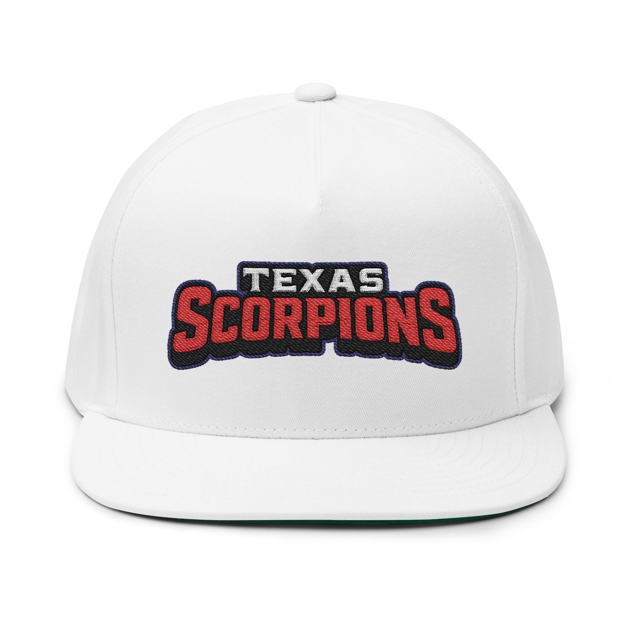 Texas Scorpion Embroidered Flat Bill Cap - Lightning Rod Energy