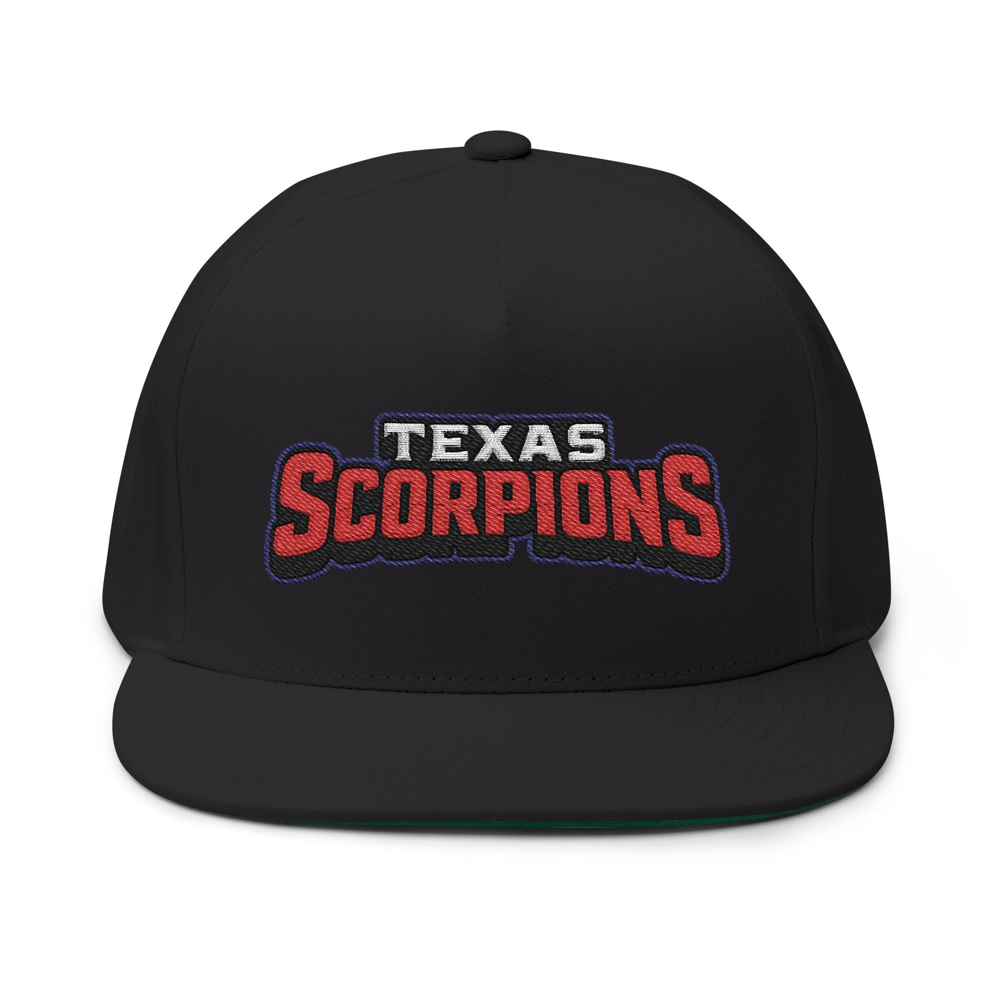 Texas Scorpion Embroidered Flat Bill Cap - Lightning Rod Energy