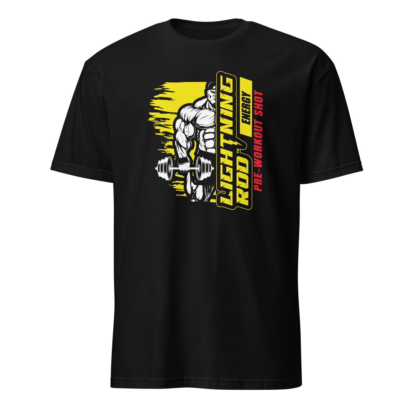 Lightning Rod Energy Bodybuilder Design T-Shirt